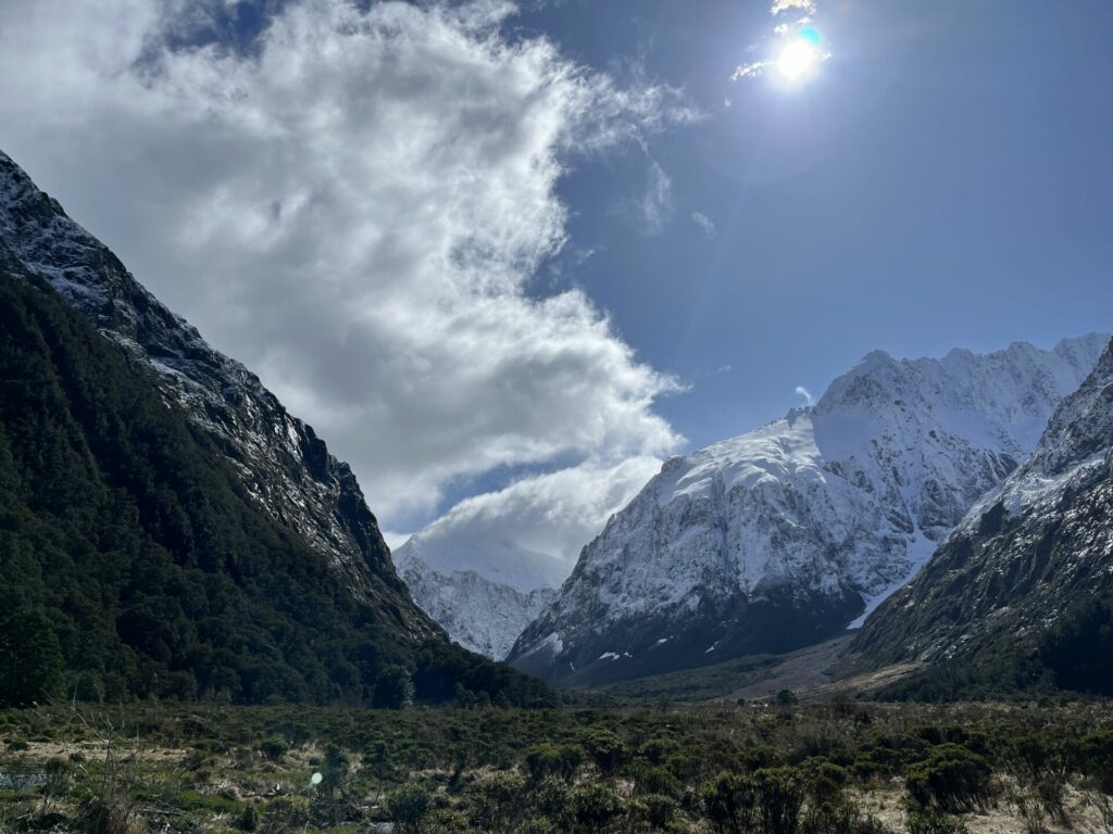 Weg naar Milford Sound vanuit Queenstown
