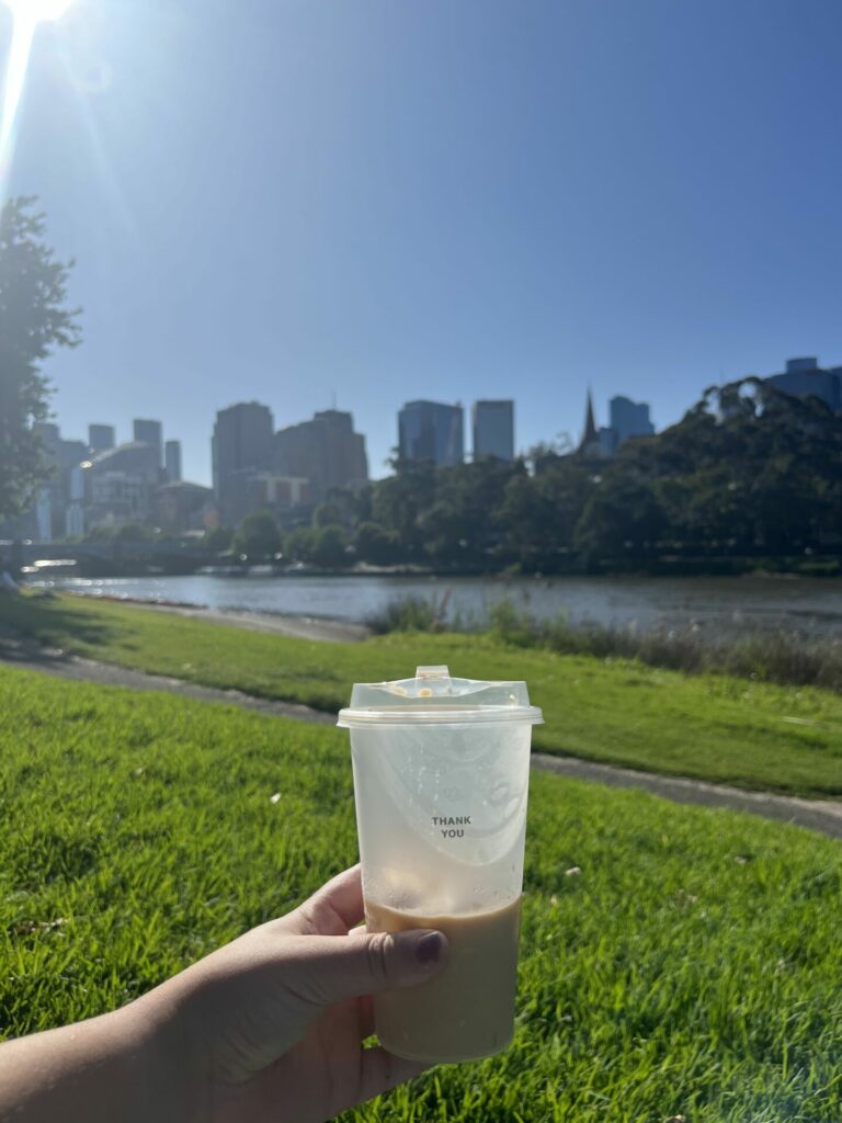 Bench coffee, south bank, melbourne