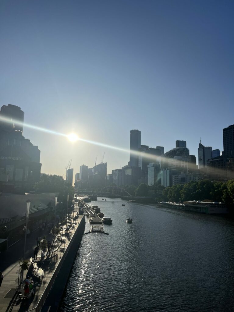 south bank in Melbourne, working holiday