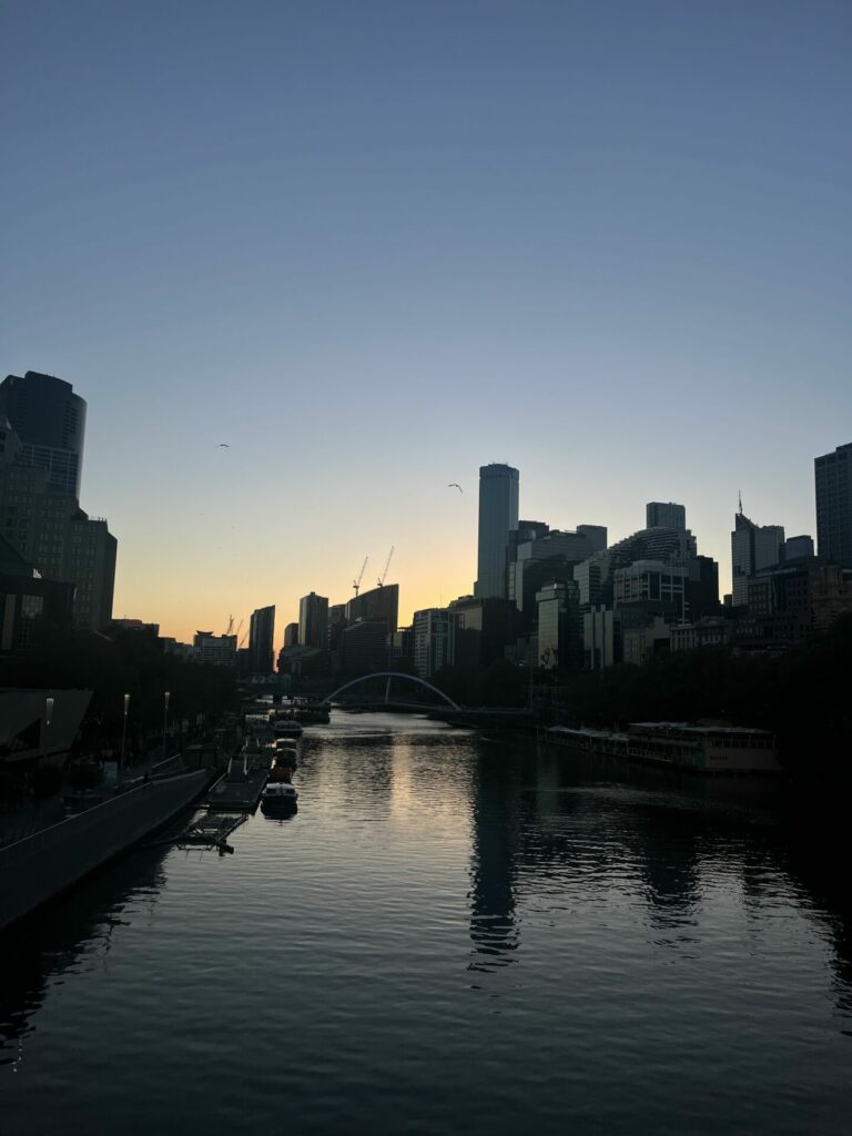 sunset in melbourne