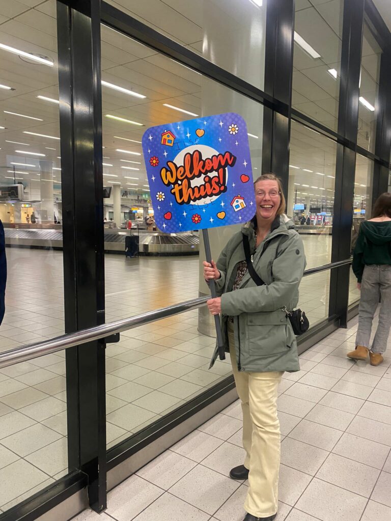 welkomstcomité in Nederland 