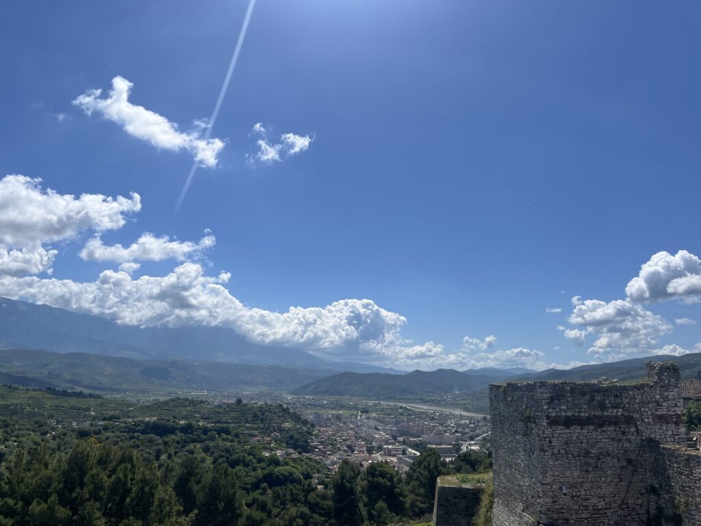 uitzicht vanaf berat castle