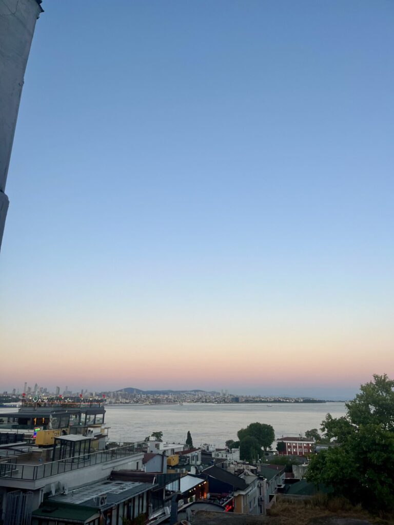 uitzicht vanaf het hostel