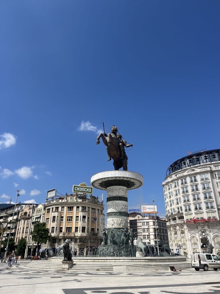 Alexander de grote standbeeld in skopje